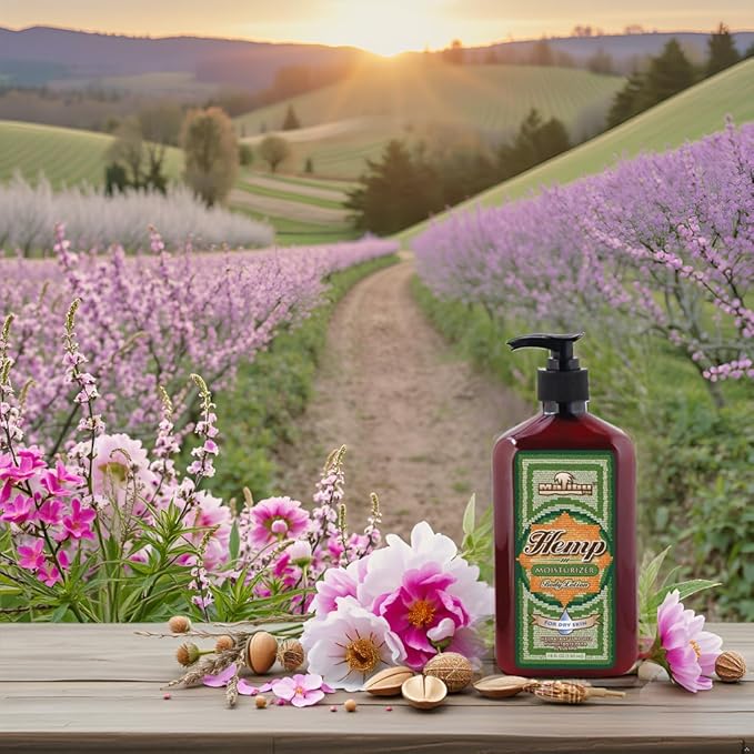 Malibu Tan Body Lotion for Dry Skin HEMP Moisturizer, 18 fl oz - NEW