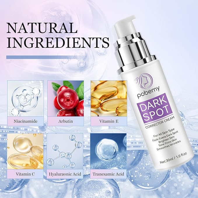 Dark Spot Remover for Face Body, Dark Spot Corrector Cream for Sun Spots, Age Spots, Brown Spots, Melasma Natural Dark Spot Remover Skin Care with Niacinamide Vitamin C for Women (1.0 Fl Oz)