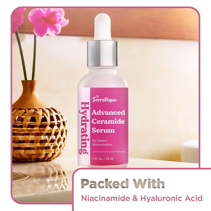 Advanced Ceramide Serum - Hydrating - Also Contains Vitamin C, Niacinamide - Ceramide Moisturizer - 1 Fl Oz - Pack of 2