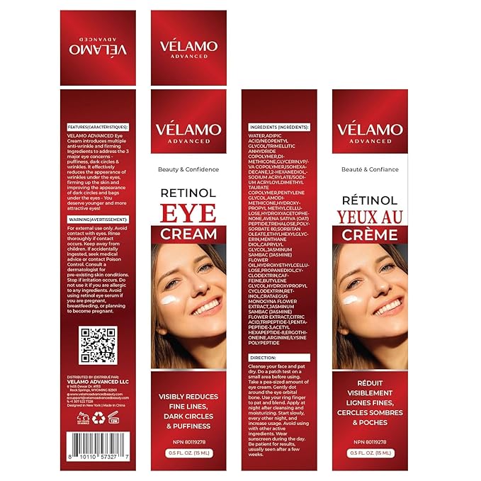 Instant Eye & Face Lift Cream: Rapid Under Eye Bags Wrinkle Smile Lines Forehead Lines Remover - Temporary Firming & Tightening Treatment in 2 Minutes - Retinol Eye Cream Anti Aging Anti Wrinkles 15g