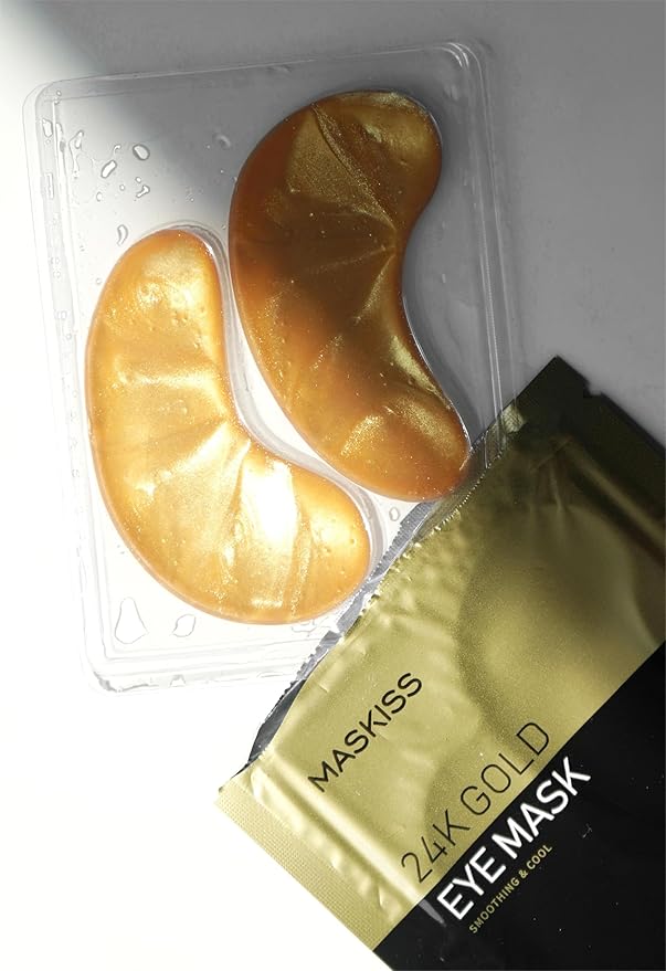 24k Gold Under Eye Patches (20 Pairs), eye mask, Collagen Skin Care Products, Eye Patches for Puffy Eyes, eye masks for dark circles and puffiness