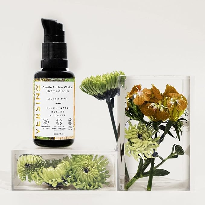 Versine Gentle Actives Face Serum for Normal, Dry, or Sensitive Skin (30ml) | Anti-Aging, Brightening Daily Moisturizer for Women | Safe for Pregnancy, Maternity, Nursing | Clean, Vegan, Cruelty Free