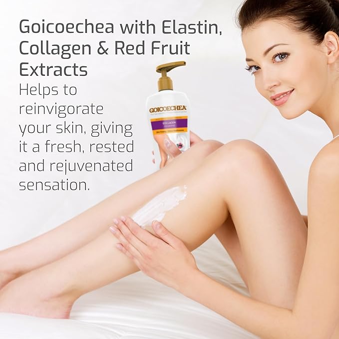 Goicoechea Skin Firming Body Lotion, Collagen Elastin Cream for Women, Skin appearance even in varicose veins areas, Skin Tightening ,Firming Body Lotion with Red Fruit Extracts, 24H Hydration 13.5 oz