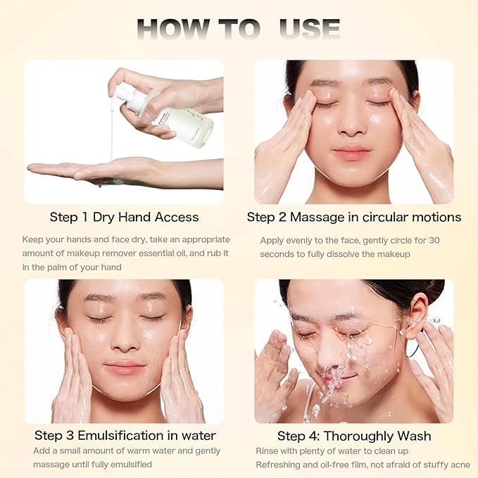 200ML Deep Cleansing Oil, Pore Control Cleanser for Face, Makeup Blackhead Remover Oil, Korean Skin Care