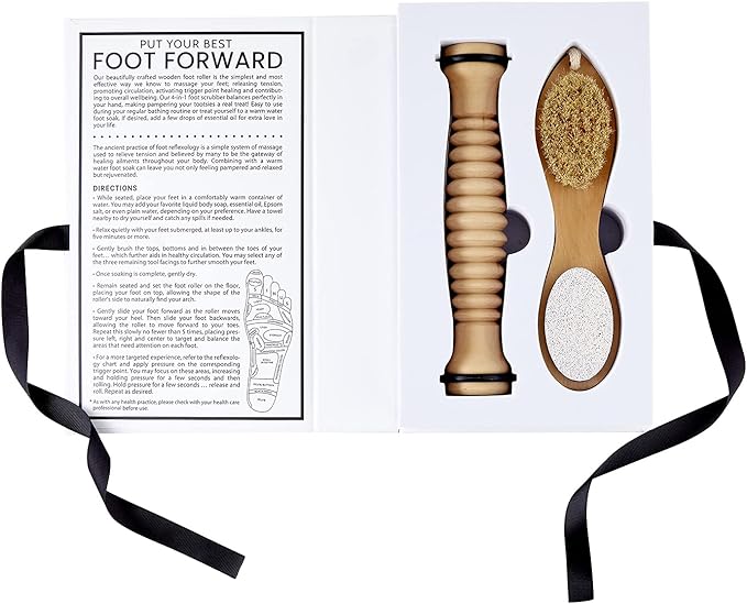 Santa Barbara Design Studio Body & Beauty Gift Set Pure Design Cardboard Book Gift Box, 2-Pieces, Best Foot Forward- Foot Care kit