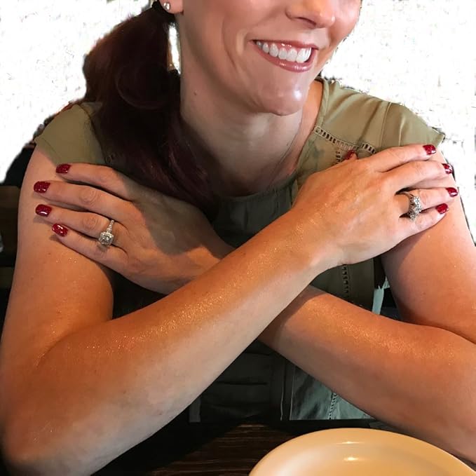 GLIMMER GODDESS Organic Whipped Body Butter - Subtle Level 1 Gold Shimmer - Moisturizing & Nourishing Skincare with Natural Ingredients - Gentle Glow & Hydration for All Skin Types - 4.0 oz