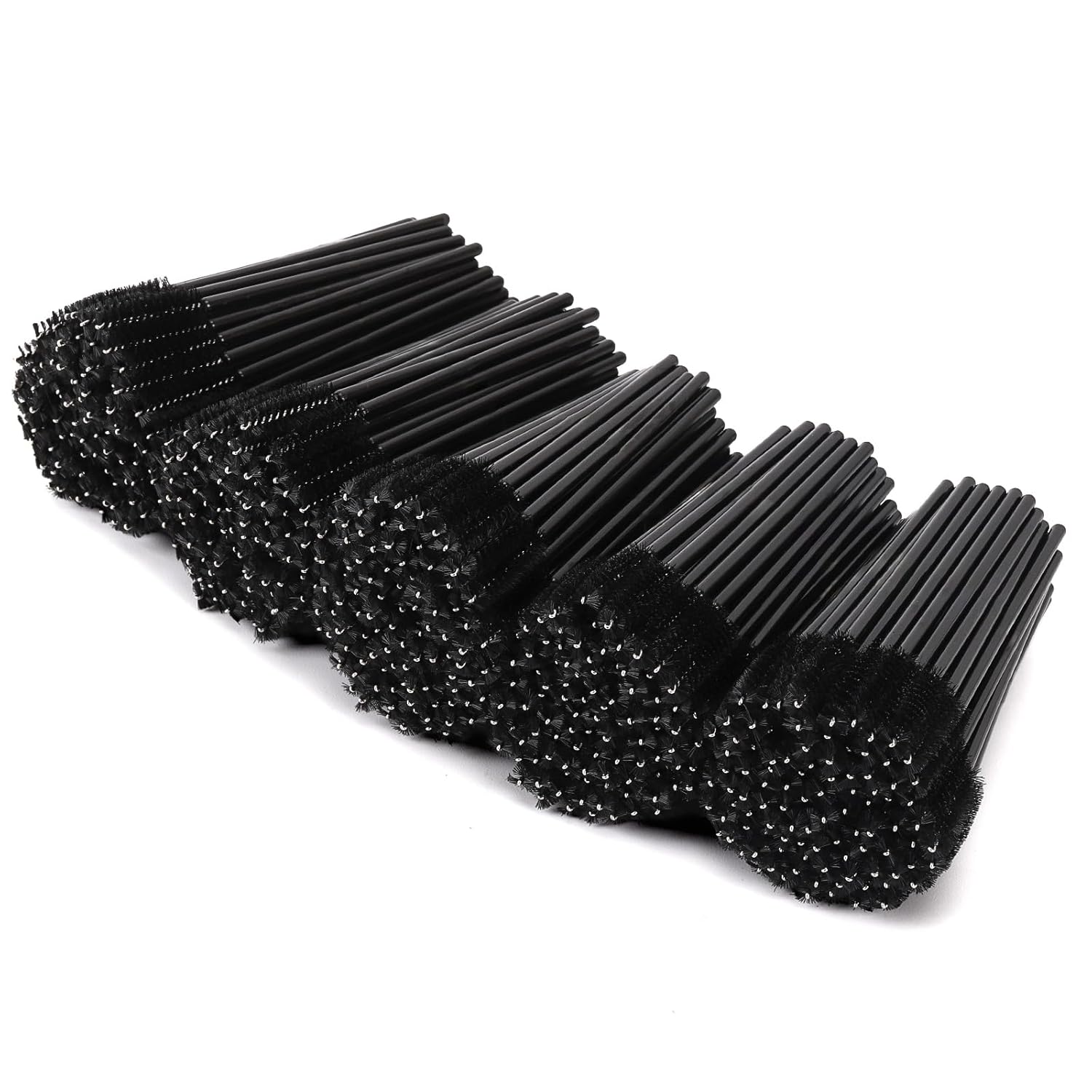 Tbestmax 500 Disposable Mascara Wands Eyelash Brush Black Spoolies for Eyebrow Eye Lash Extension