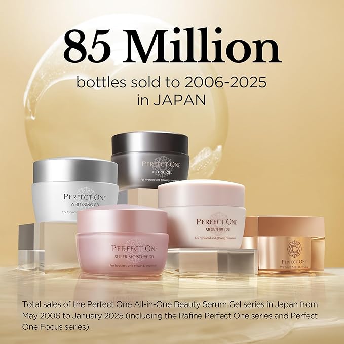 PERFECT ONE Lifting Gel: All-in-One Japanese Facial Cream with Niacinamide, Hyaluronic Acid, Retinol & Collagen. Replaces Serum, Moisturizer, Eye Cream, Primer & Mask, 1.76 oz (50 g)