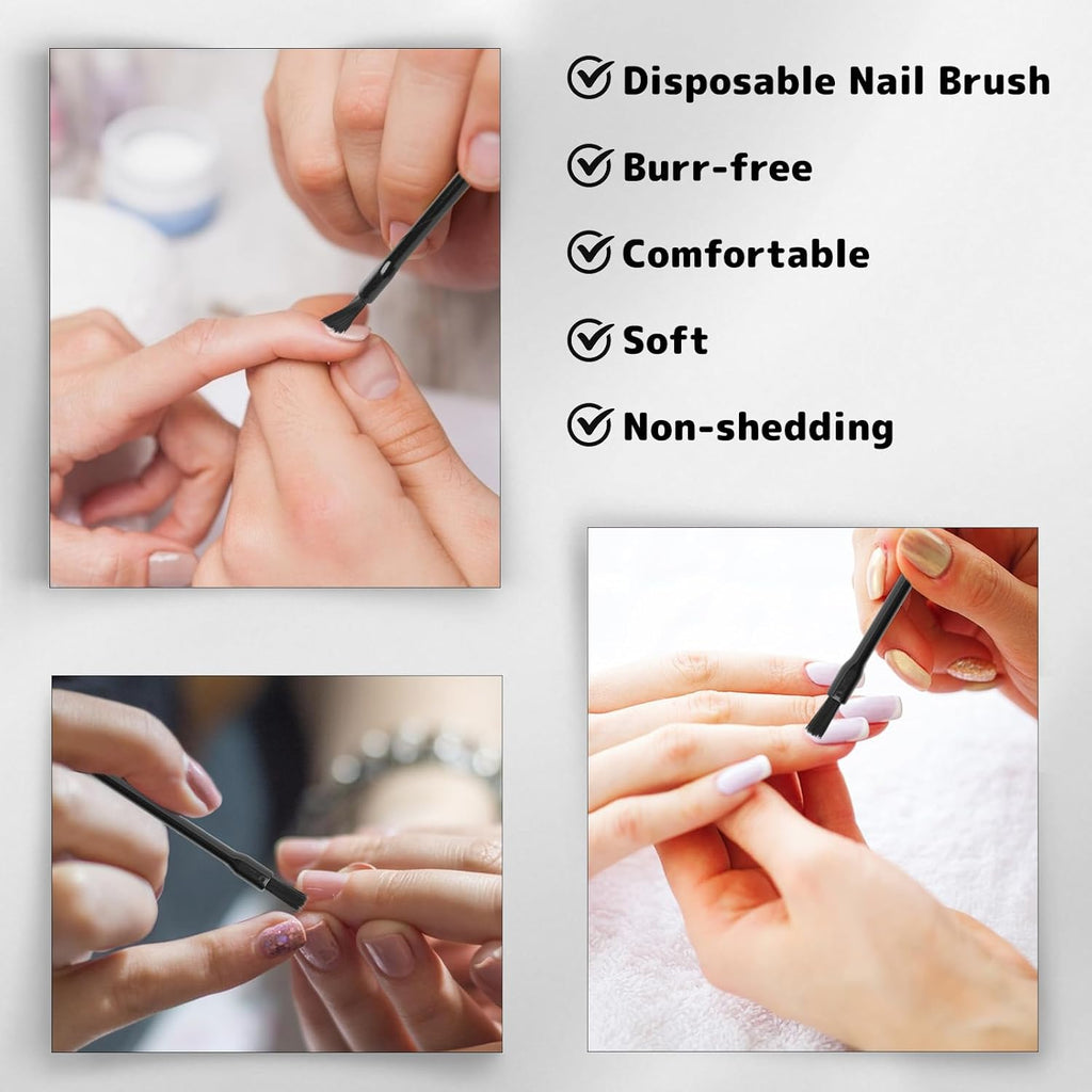 200 Pcs Disposable Nail Polish Brushes for Makeup, Nail Polish Applicator for Women