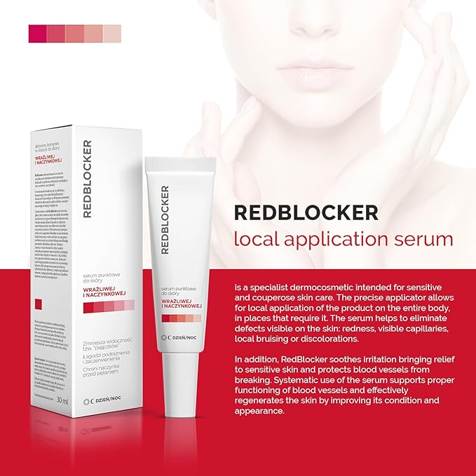 Local Application Serum - Point Dilated Capillaries Spider Veins - for Sensitive and Couperose Skin with Active Ingredients - 30ml