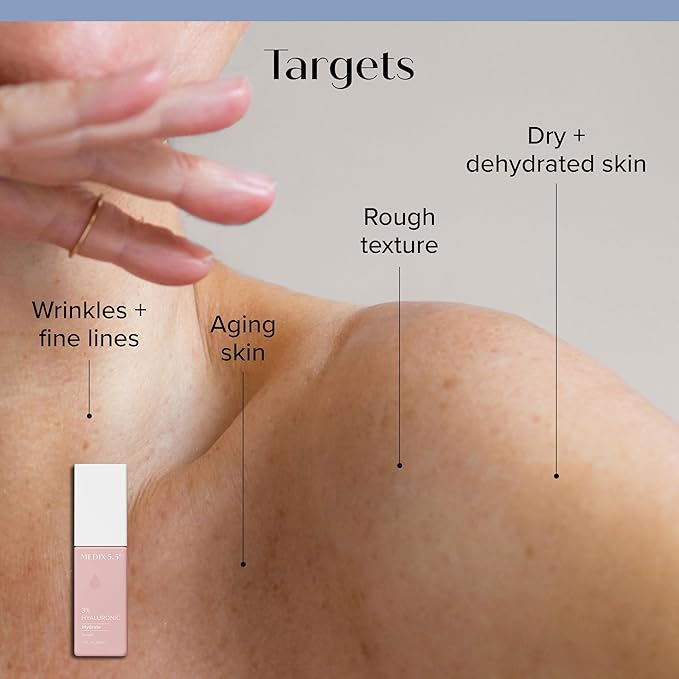 MEDIX 3% Concentrated Hyaluronic Acid Hydrating Gel Body Booster Dry Skin Moisturizer, Anti Aging Skin Care Booster For Restoring Skin Barrier, Wrinkles, Age Spots, & Fine Lines, 1.7 Fl Oz