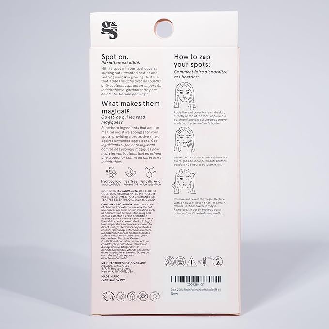 grace & stella Pimple Patches for Face- Heart Hydrocolloid Zit Stickers that Help Soothe & Conceal Breakouts - Colorful Covers for Acne Prone Skin - Dermatologist-Tested, Vegan (Heart, 36 Count)