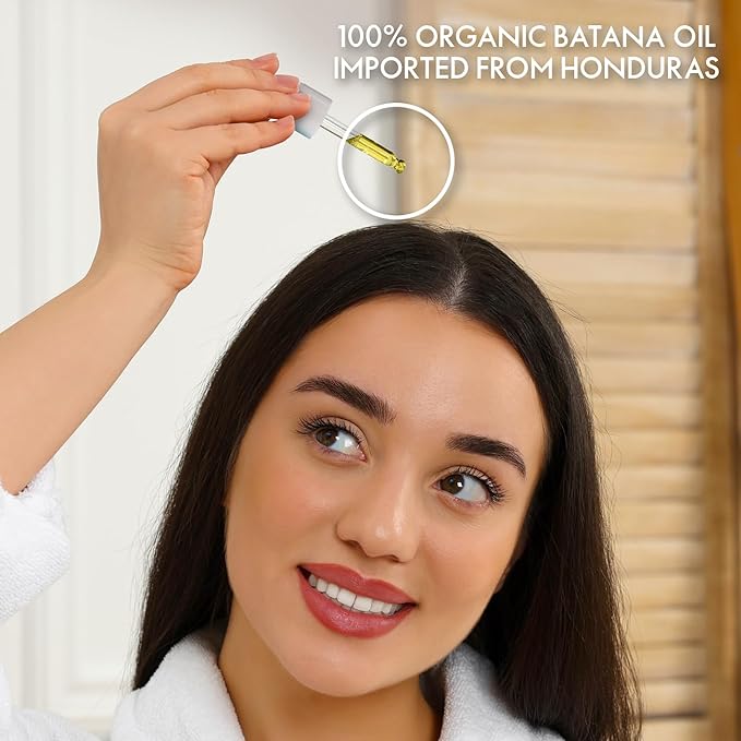 Sugarbear Hair Vitamin Gummy 2 Month Supply & 1 Pure Batana Natural Hair Growth Oil-Extra Strength Biotin 6000mcg, Women, Men, Vegan Vitamin B12, MSM, Inositol, Elderberry, Kosher, Halal, Cruelty-Free