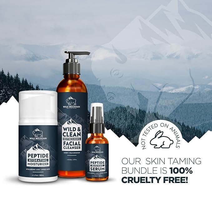 Mens Facial Care Kit - Mens Skin Care Kit - Face Care for Men - Men’s Skincare Set - Face Skin Care for Men - Mens Face Care Kit - Facial Kit for Men - Serum, Cleanser & Moisturizer Set