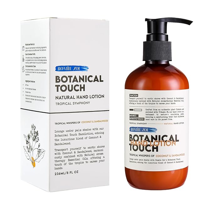 Natural Hand & Body Lotion Botanical Touch - Island Dream of Warm Vanilla & Coconut Milk - 236 ML / 8 FL OZ