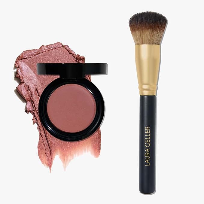 LAURA GELLER NEW YORK The Wonder Balm Starter Kit - The Wonder Balm & Brush - Rosy Refresh - Hydrating Weightless Beauty Balm for Face & Lips