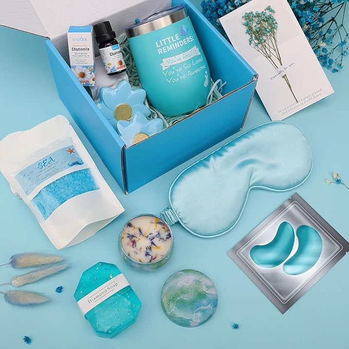 Birthday Gifts Basket for Women, Relaxtion Spa Set, Self Care Kit for Women, Gifts Boxes for Her, Mother, Wife, Friend, Sister, Girlfriend