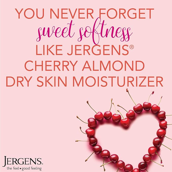 Jergens Original Scent Dry Skin Body Lotion, Hand and Body Moisturizer, Cherry Almond Essence, Dermatologist Tested, 21 Oz, Pack of 3