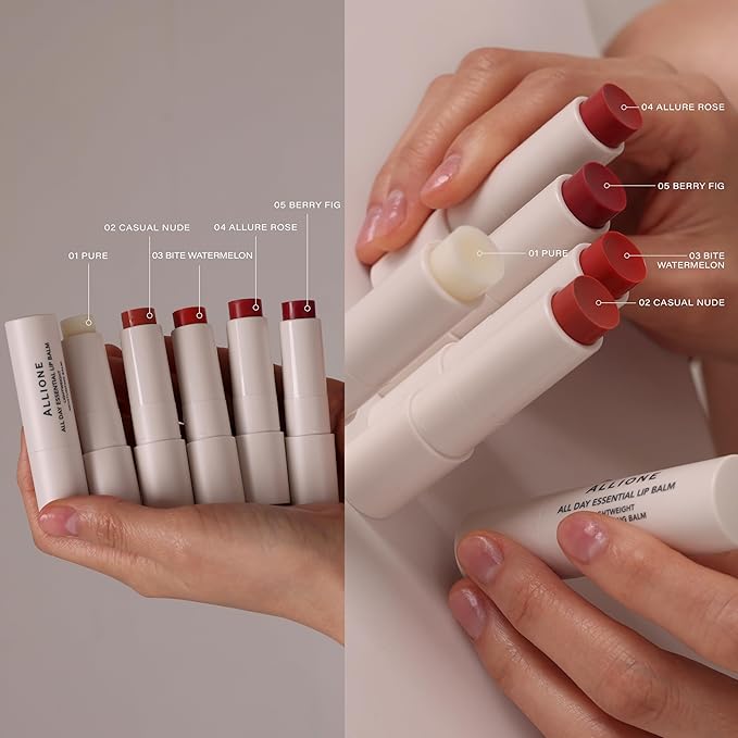 All Day Essential Tinted Lip Balm 05 Berry Fig | Natural Gloss Finish, Moisturizing Lip Care, Deep Nourishing Plant-Based Chapstick, Hydrating Lip Butter for Dry Cracked Chapped Lips