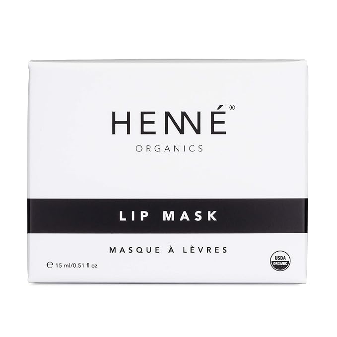 Henné Organics Lip Mask - Natural Organic Moisturizer Treatment for Plump Lips