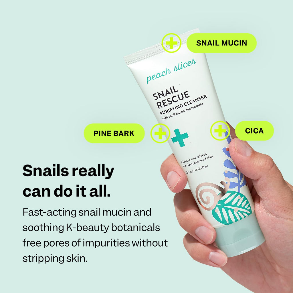 Peach Slices Snail Rescue Purifying Cleanser 4.05 fl oz.