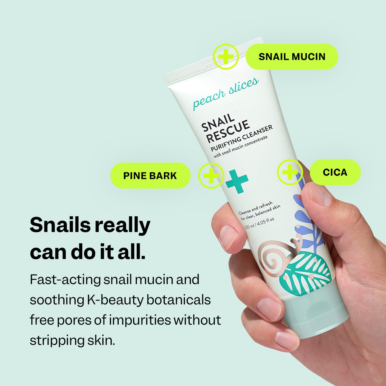 Peach Slices Snail Rescue Purifying Cleanser 4.05 fl oz.