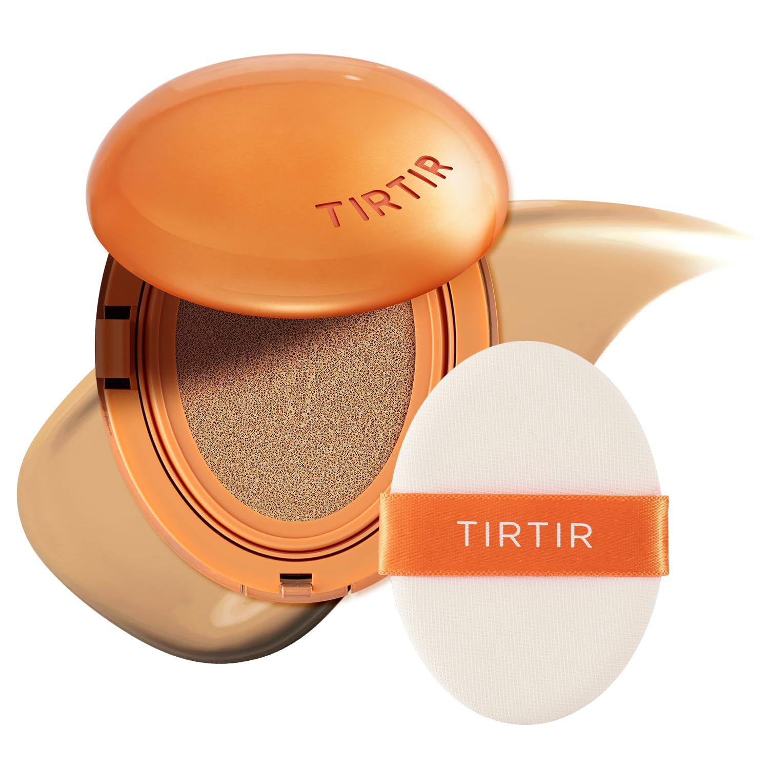 [*Mini Size*] TIRTIR Mask Fit Ai Filter Cushion Foundation | AI-Like Semi-Matte Finish - Up to 72-Hour Medium to Full Coverage Korean BB Cushion Make up Beauty, #30N Rich Honey, 0.15 Fl Oz