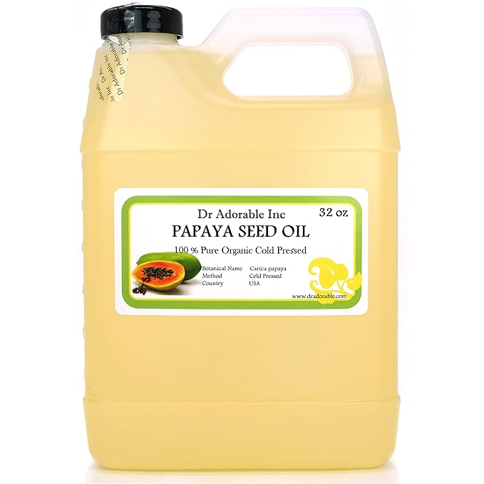 Dr Adorable - 32 oz - Papaya Seed Oil - 100% Pure Natural Premium Organic Cold Pressed