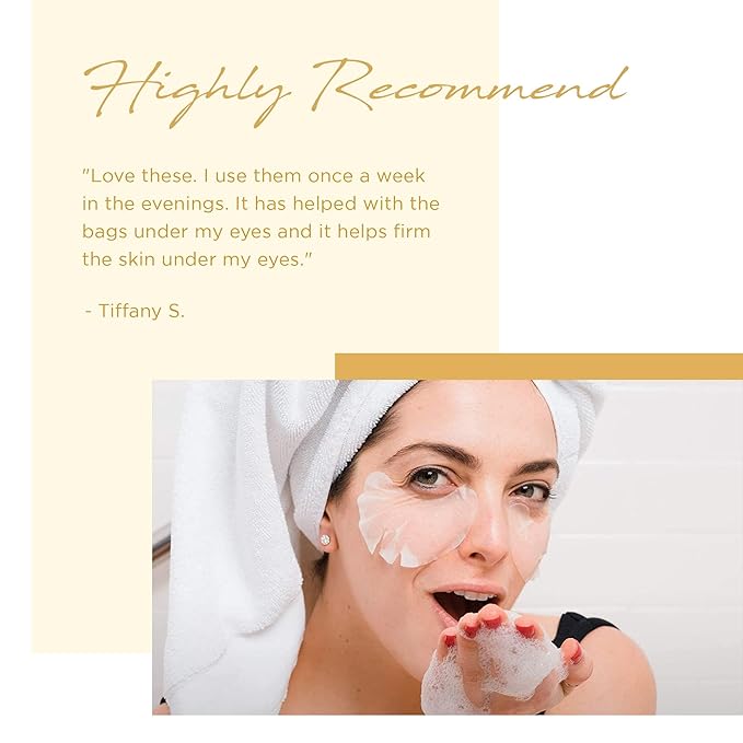 AZURE 24K Gold & Retinol Anti Aging Under Eye Patches - Firming, Restoring & Deeply Hydrating Eye Mask - Reduces Fine Lines, Wrinkles, Dark Circles & Puffiness - Skin Care Made in Korea - 10 Pairs