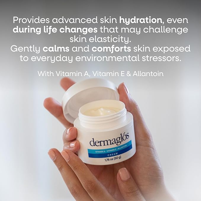 Dermaglos | Hydration And Regeneration pack, Cream Moisturizer 1.76 oz + Emulsion Advanced 13.52 Fl Oz, Vitamin A + Vitamin E + Allantoin, Enhances Skin´s Vitality Formula For all Skin Types