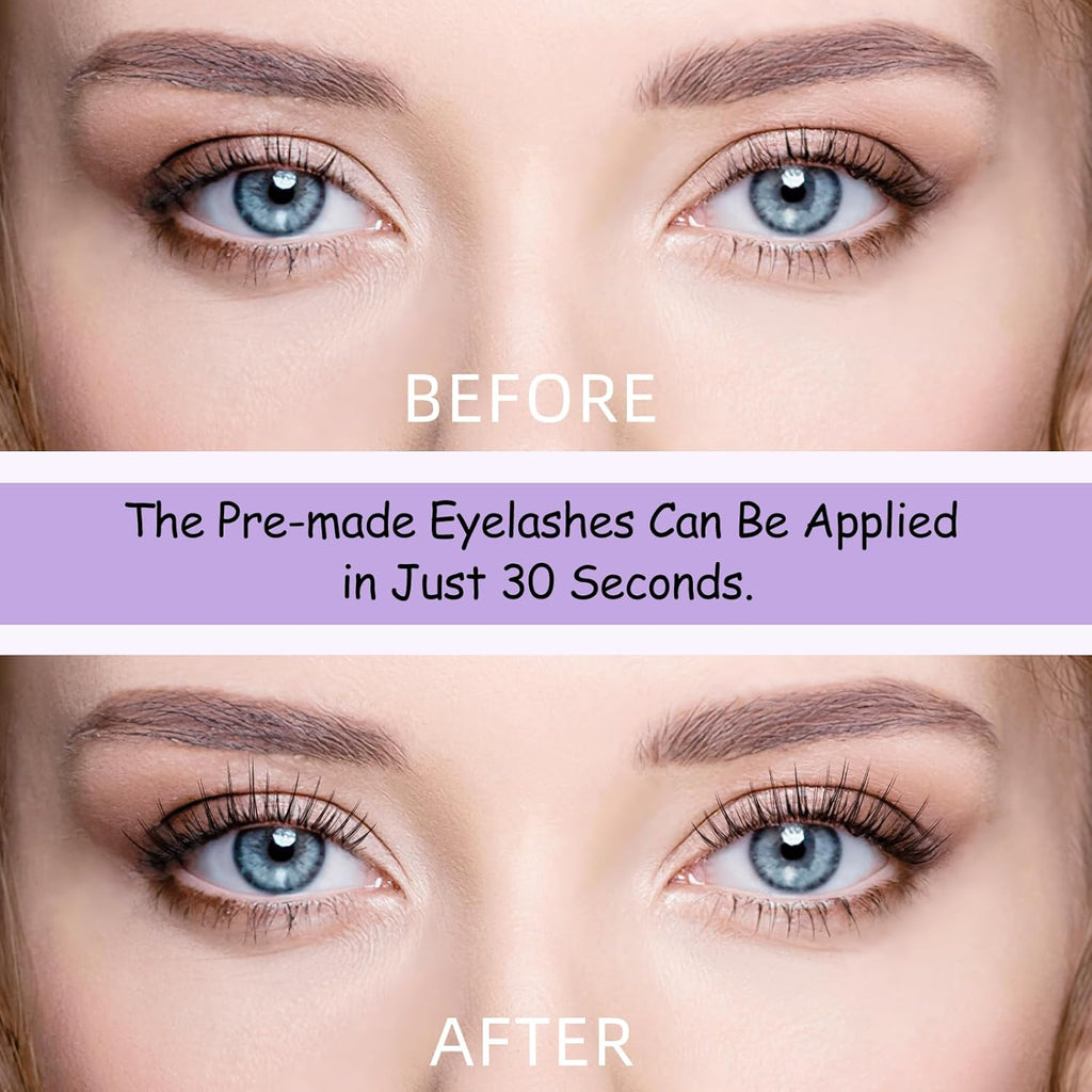 B&Qaugen Lash Clusters Kit Idol Lash Extension Kit No Lash Map Natural Lash Clusters with Invisible Band 11-13 mm Eyelash Extension Kit C Curl Lash Kit with Lash Bond and Seal(idol)