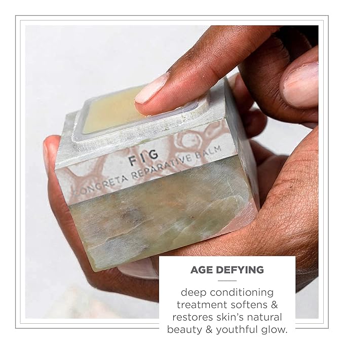 Zents Concreta Firming Repair Balm & Solid Parfum (Fig Fragrance) | Moisturizing Shea Butter & Coconut Oil for Skin | 1.25 fl oz