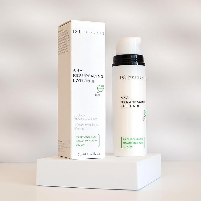 DCL Skincare AHA Resurfacing Lotion 8 with 8% Glycolic Acid, 1.7 Fl oz