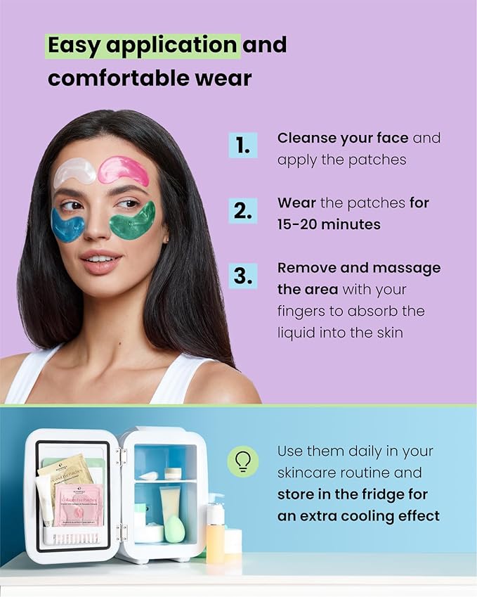 PLANTIFIQUE Superfood Under Eye Patches – 24 Pairs with Hyaluronic Acid for Dark Circles & Puffy Eyes – Anti-Aging Skincare Gel Mask, Gift for Women & Men