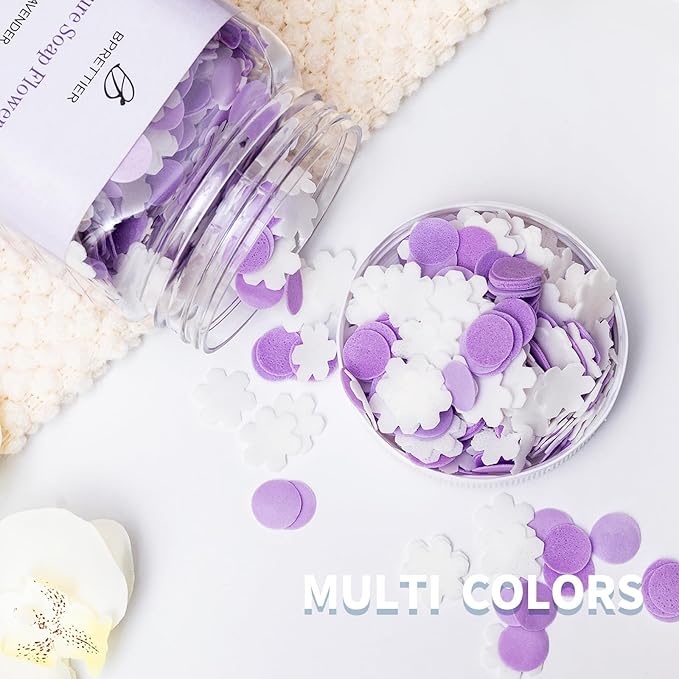 Foot Soak Flower Soap Sheets Pedicure Foot Soaks for Softens Calluses Moisturizing Relaxing Feet Pedi Party, Birthdays, Sleepovers Use (Lavender)