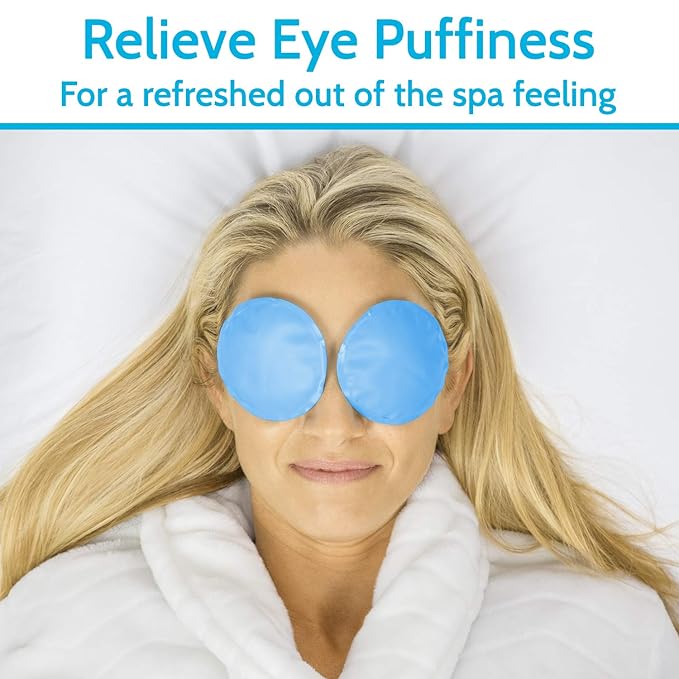Arctic Flex Cold Eye Mask - Gel Ice Pack for Cool Sleeping, Dry Night Treatment - Reusable Hot Spa Therapy for Sleep, Skin Puffiness, Migraine