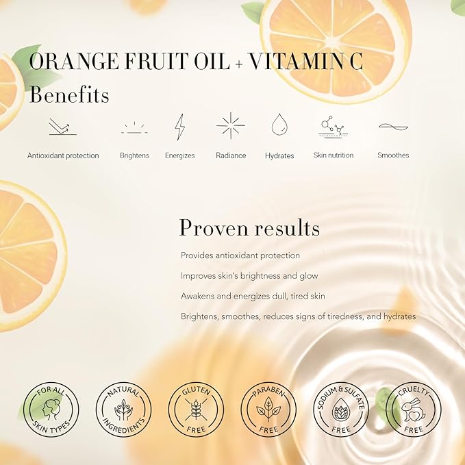 Skin Care Set for Women - Rosa Acca 28pcs Facial Kit at Home, Birthday Gifts Orange Vitamin C, Spa Gift Baskets for Women with Face Cream, Bath Oil, Mothers Day