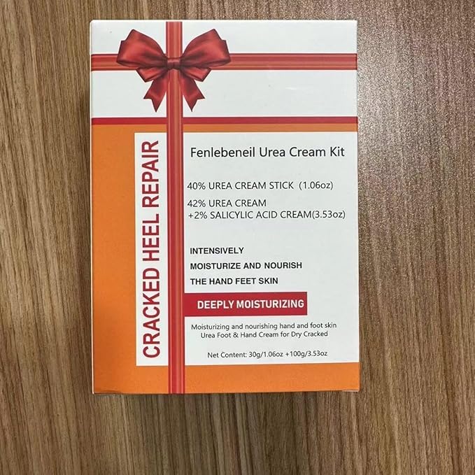 Urea Cream 40%，Urea Cream 42% Plus 2% Salicylic Acid Maximum Strength For Feet,Foot Cream for Dry Cracked Heels Feet Knees Elbows Hand，Travel and Home Foot Care Kit，Foot Heel，Gift Pack