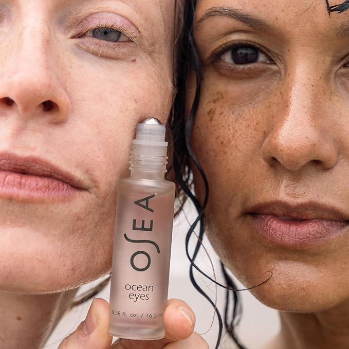 OSEA Ocean Eyes® Age-Defying Eye Serum - For Dark Circles, Puffiness - Cooling Roller Ball Applicator - Hyaluronic Acid, Peptides - Clean Skincare - Vegan & Cruelty-Free Anti-Aging Under Eye Treatment