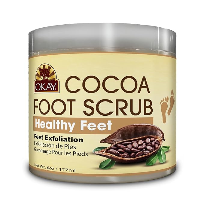 OKAY **ALL NATURAL** Cocoa Butter Foot Scrub 6oz / 177ml