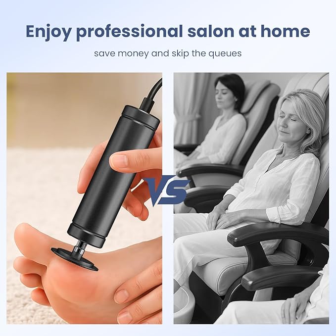 Electric Callus Remover for Feet, Adjustable Speed Foot Callus Remover, Professional Pedicure Tools for Feet with 60 Pcs Replacement Sandpaper Disc, Foot Scrubber for Dead Skin and Calluses