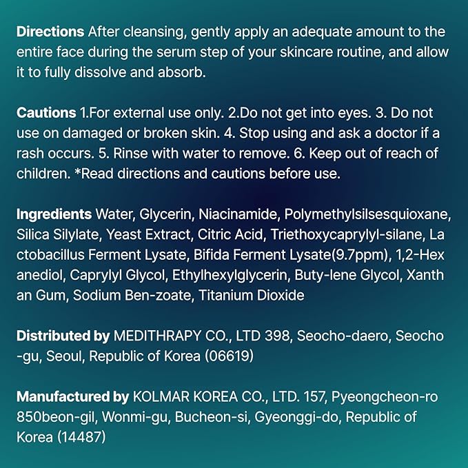 Porethera Real Bifida Powder Serum - Korean Face Serum for Pore Tightening - Pore Minimizer for Face with Probiotic Powder for Skin Balance - Improve Clarity, and Maintain Healthy Skin, 0.51 fl.oz