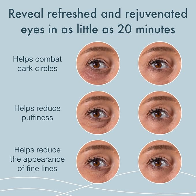 Blue Oasis Under Eye Patches for Puffy Eyes and Dark Circles - 20 Pairs Brightening 24K Gold Eye Mask, Hyaluronic Acid and Collagen Eye Care Gel Pads, Relaxing Self Care and Home Spa Gifts for Women