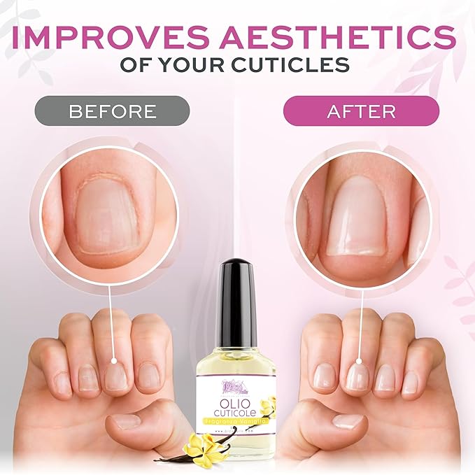 Pics Nails Professional Cuticle Oil - Vanilla Cuticle Softener for Nails & Cuticle Care - Nail Oil Cuticle Repair Treatment with Sunflower Seed Oil 12ML Cuticle Oil Bottle with Brush Applicator
