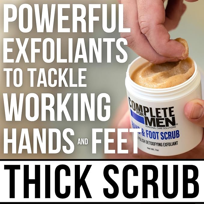 Hand and Foot Exfoliating Scrub: Sugar Scrub for Dry Skin, Moisturizing Rough Skin Remover, Ideal for Men's Foot and Hand Care