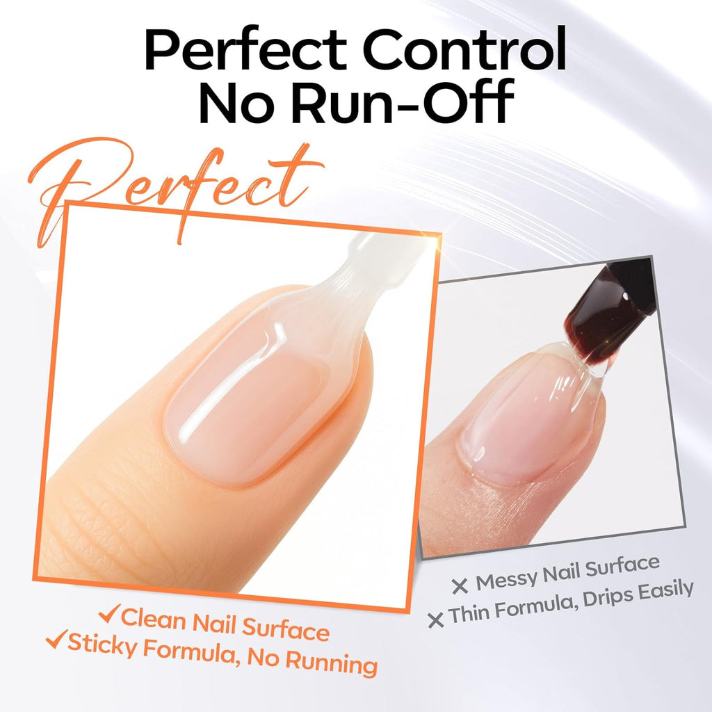 Modelones Gel Top Coat and Upgrade Silky Base, 2 Pcs 15ml Base and Top Coat Set Clear No Wipe Diamond Shine Easy Apply Gel Polish Soak Off U V LED Nail Art Home DIY Manicure Gift for Women Beginners