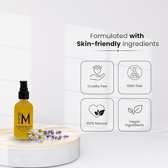 Face Cleansing Oil, Natural All Purify and Rejuvenate Face Cleanser Oil, Made with Organic Ingredients for Daily Face Wash, Skincare Oil for All Skin Types (2 fl. oz. / 59 ml)