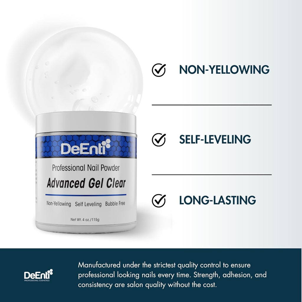 Acrylic Nail Powder, 4oz Crystal Clear Acrylic Powder Dip for Nails, Long Lasting Salon Quality, Bubble Free Professional Manicures, Fake Nails, Carving & Extensions