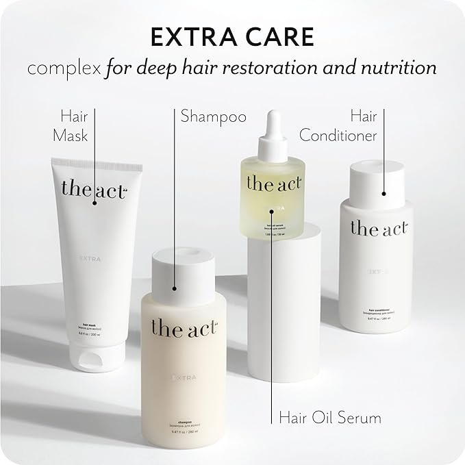 Extra Nourishing Hair Mask with Argan Oil, Coconut Oil, Hyaluronic Acid - Intense Hydration, Repair for All Hair Types - Ideal for Curly and Damaged Hair - 6.8 Fl oz