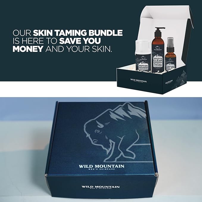 Mens Facial Care Kit - Mens Skin Care Kit - Face Care for Men - Men’s Skincare Set - Face Skin Care for Men - Mens Face Care Kit - Facial Kit for Men - Serum, Cleanser & Moisturizer Set